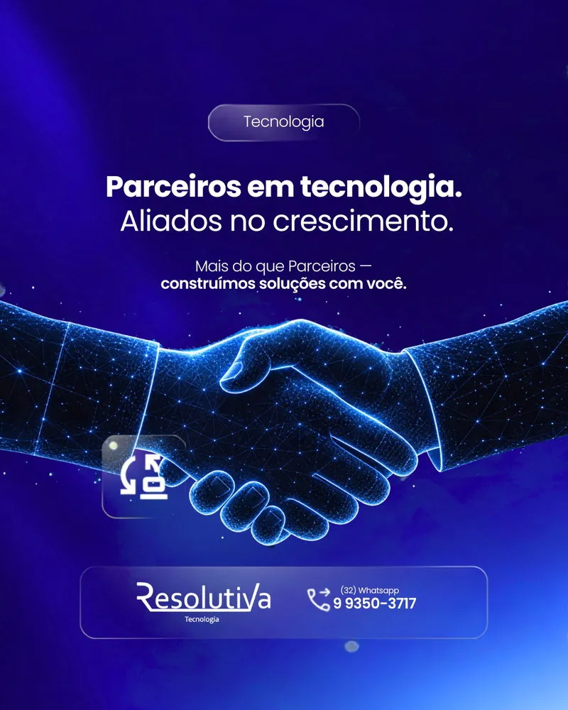 Tecnologia de verdade é aquela que entende o seu negócio e evolui junto com ele.

Na Resolutiva, não entregamos apenas sites, sistemas ou au